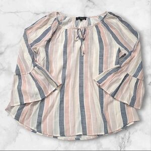 Fred & David Woman's Striped Blouse Top Shirt Size Xtra Large (XL) D19